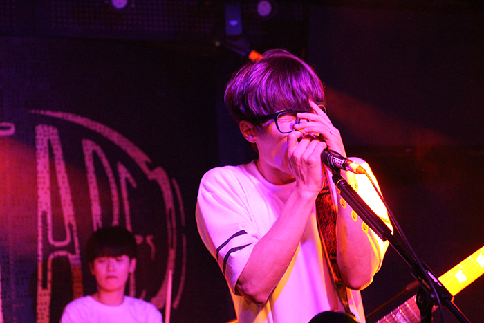 
Violet Tree lead vocalist Jiwon on Oct. 20 sings on stage at a famous music club in Sofia. 
